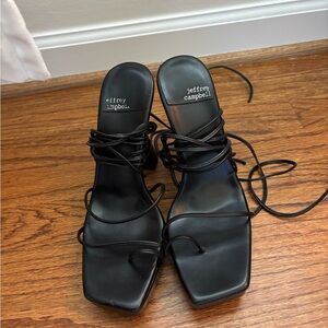 Jeffrey Campbell Black Lace-Up Heels